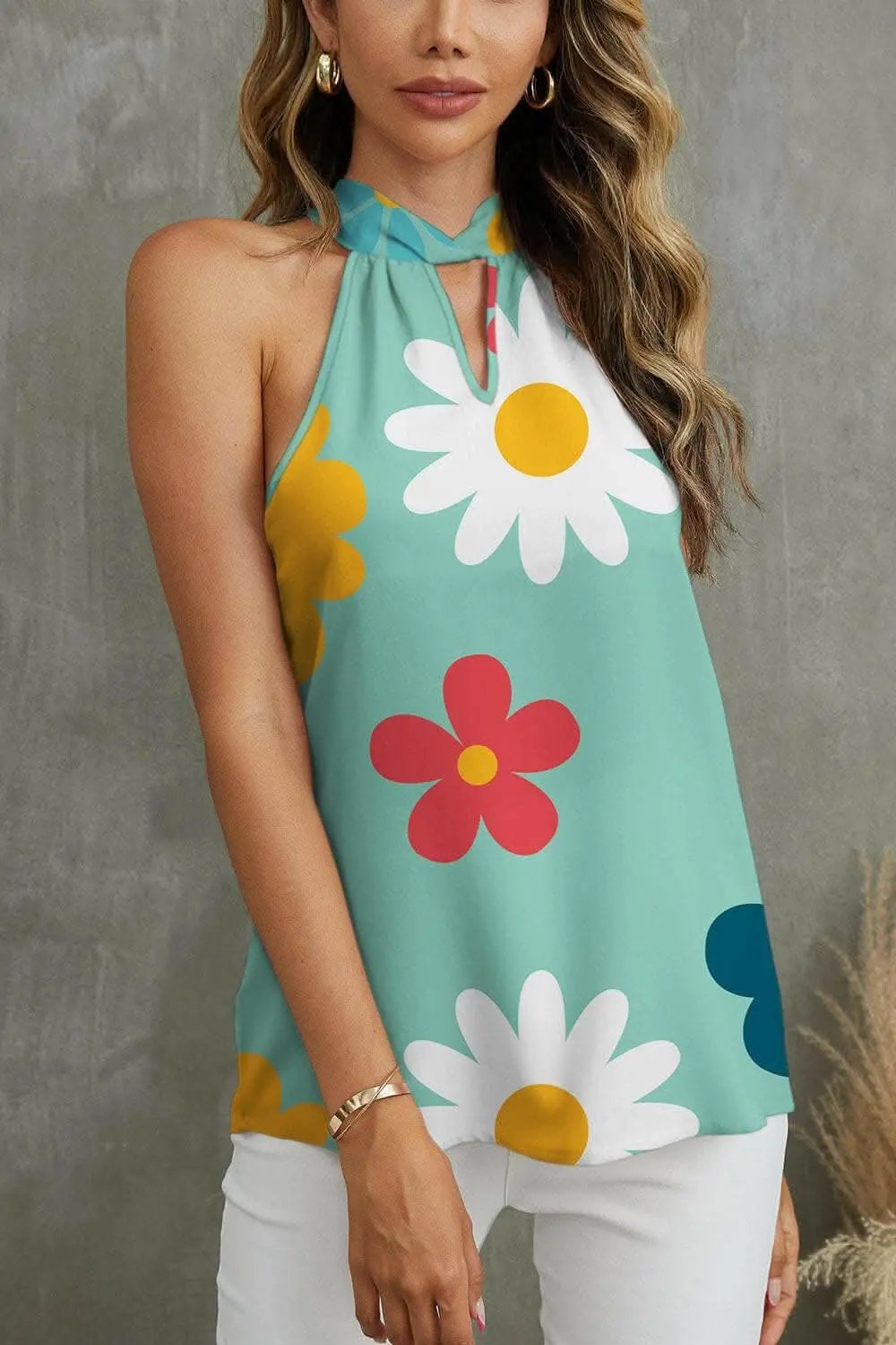 T-Shirts Trendsi just arrived - Floral Grecian neck tank top