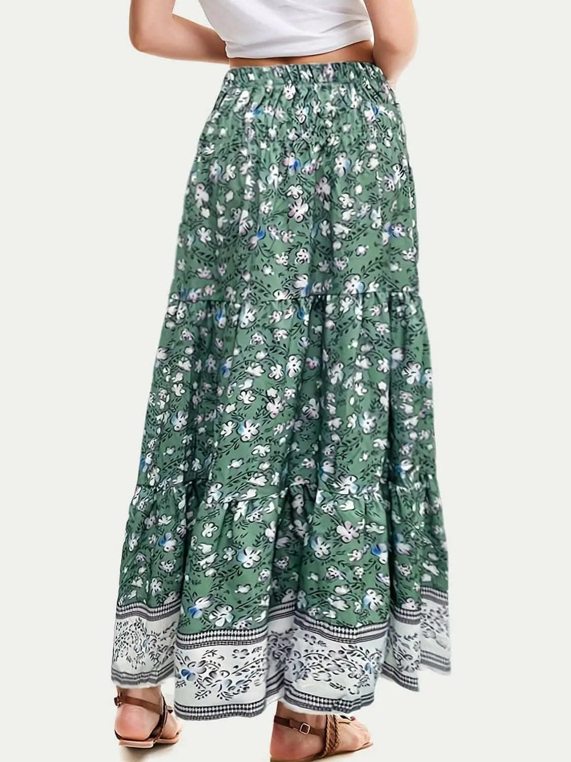 Dresses Trendsi just arrived - Floral midi skirt with elastic waist