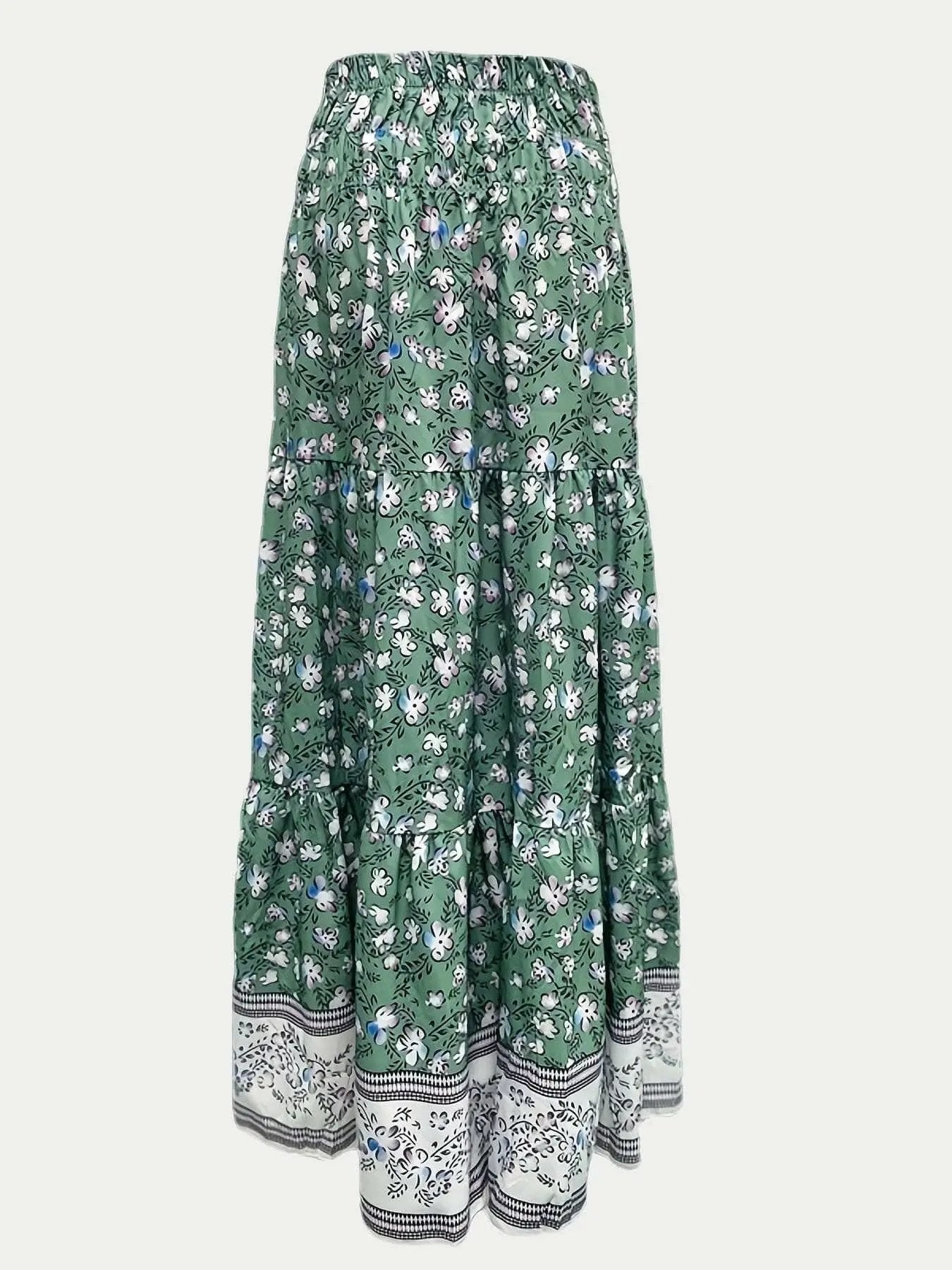 Dresses Trendsi just arrived - Floral midi skirt with elastic waist