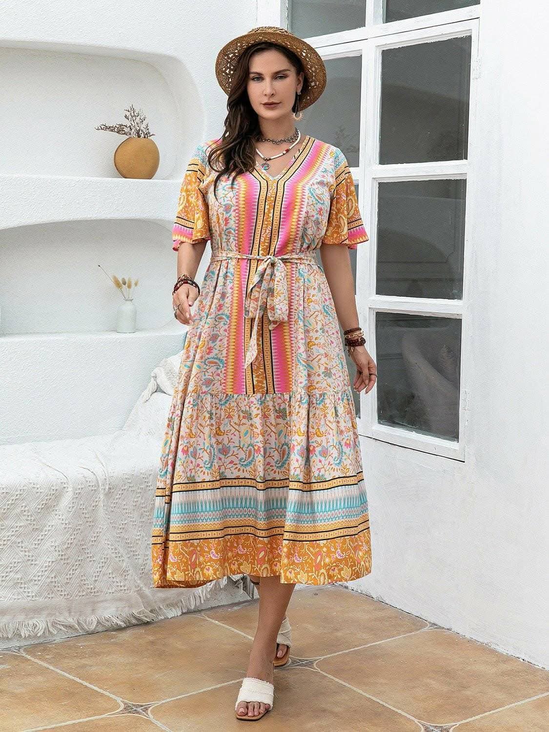 Trendsi Plus Size Floral Maxi Dress — Flowy Elegant Comfort