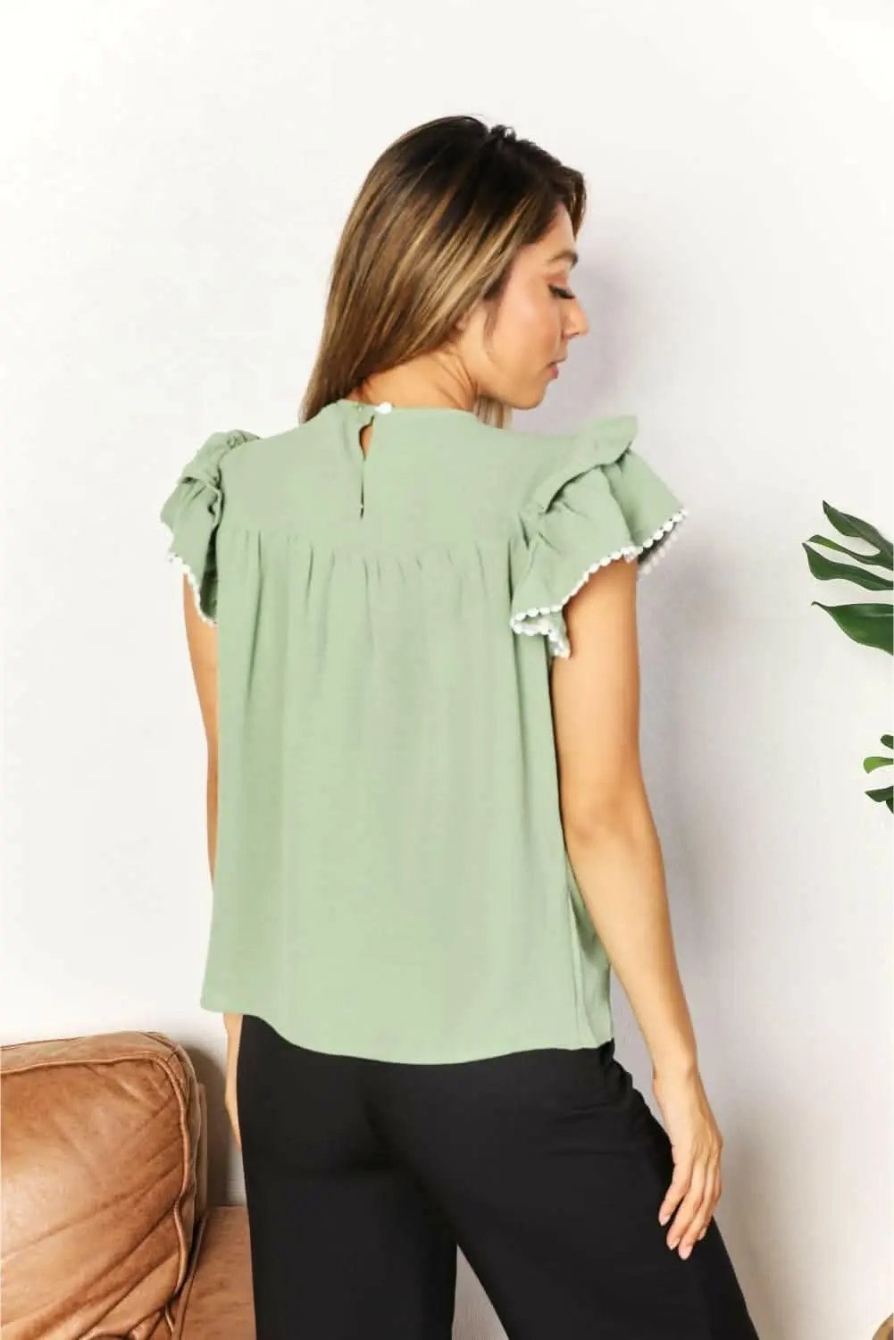 T-Shirts Trendsi TIKTOK - Fluttering pleated blouse - chic style
