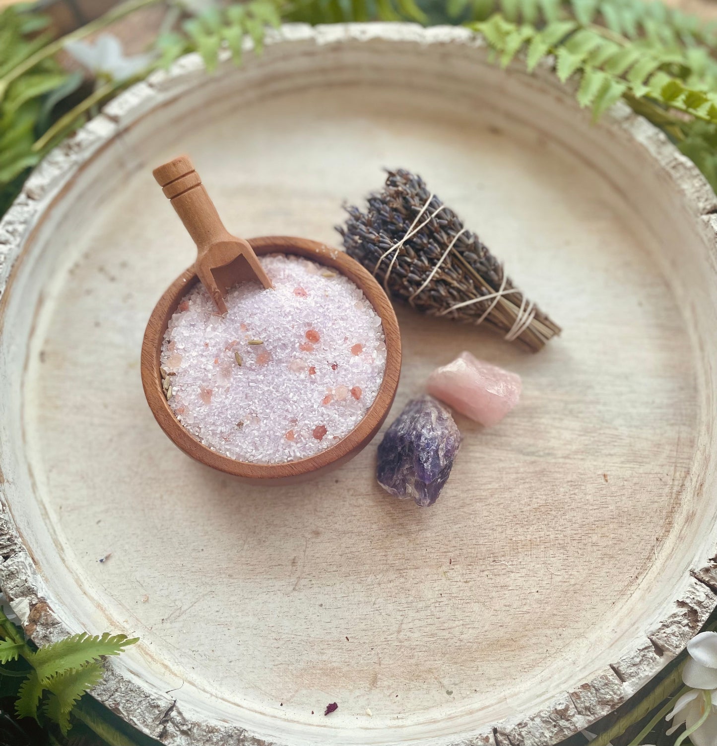 Tubos de sales de baño de lavanda No me olvides