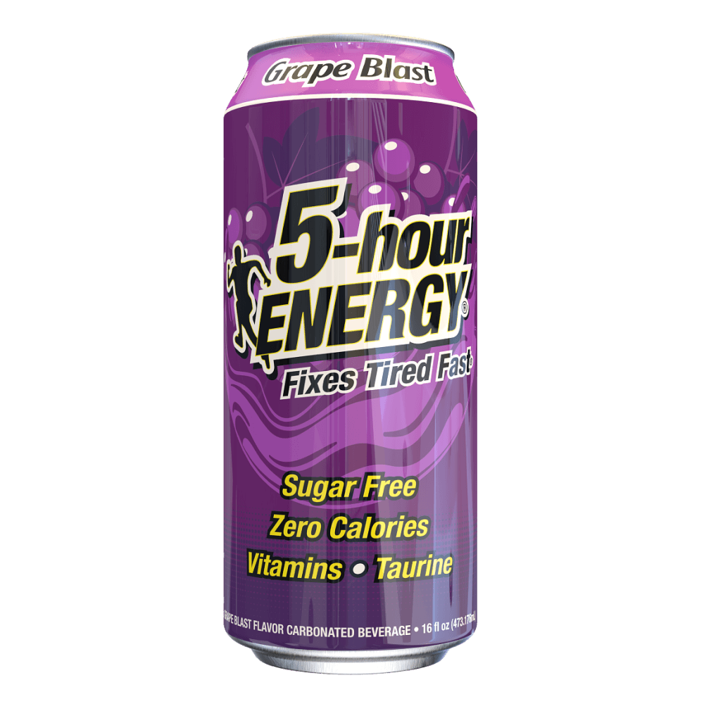 Bebida energética 5-hour ENERGY de sabor Grape Blast, fuerza extra, paquete de 12 unidades