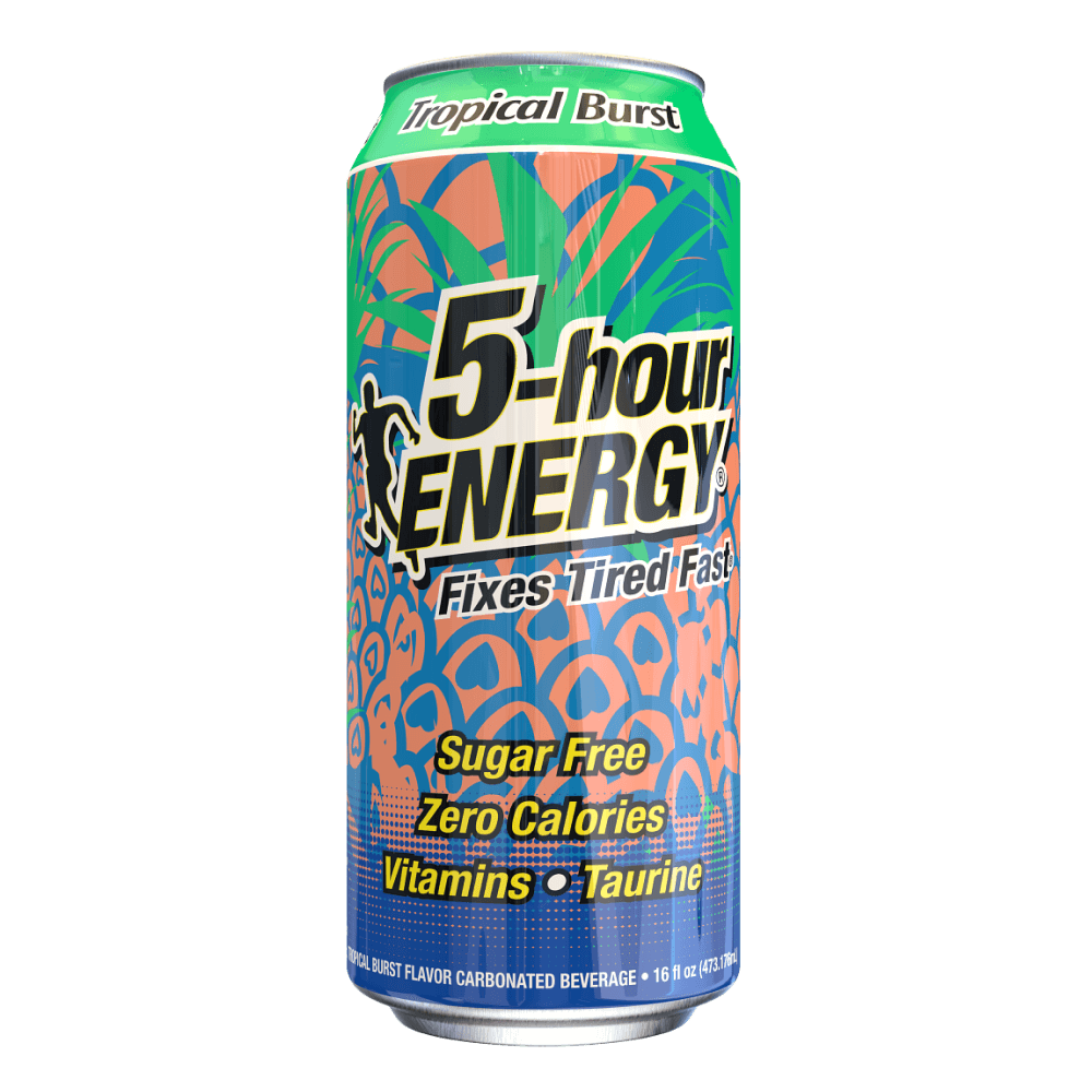 Bebida energética 5-hour ENERGY de fuerza extra con sabor a explosión tropical, paquete de 12 unidades
