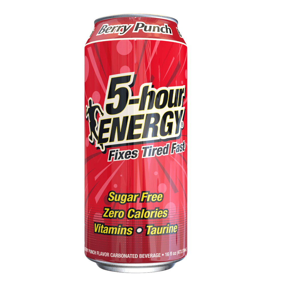 Bebida energética 5-hour ENERGY sabor ponche de bayas, extra fuerte, paquete de 12