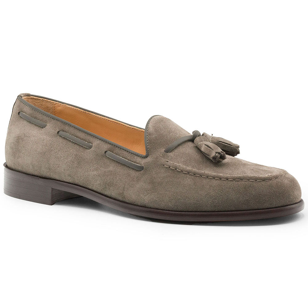 16-583-TPE Mocasín con borlas de ante de becerro FRANCO, gris topo