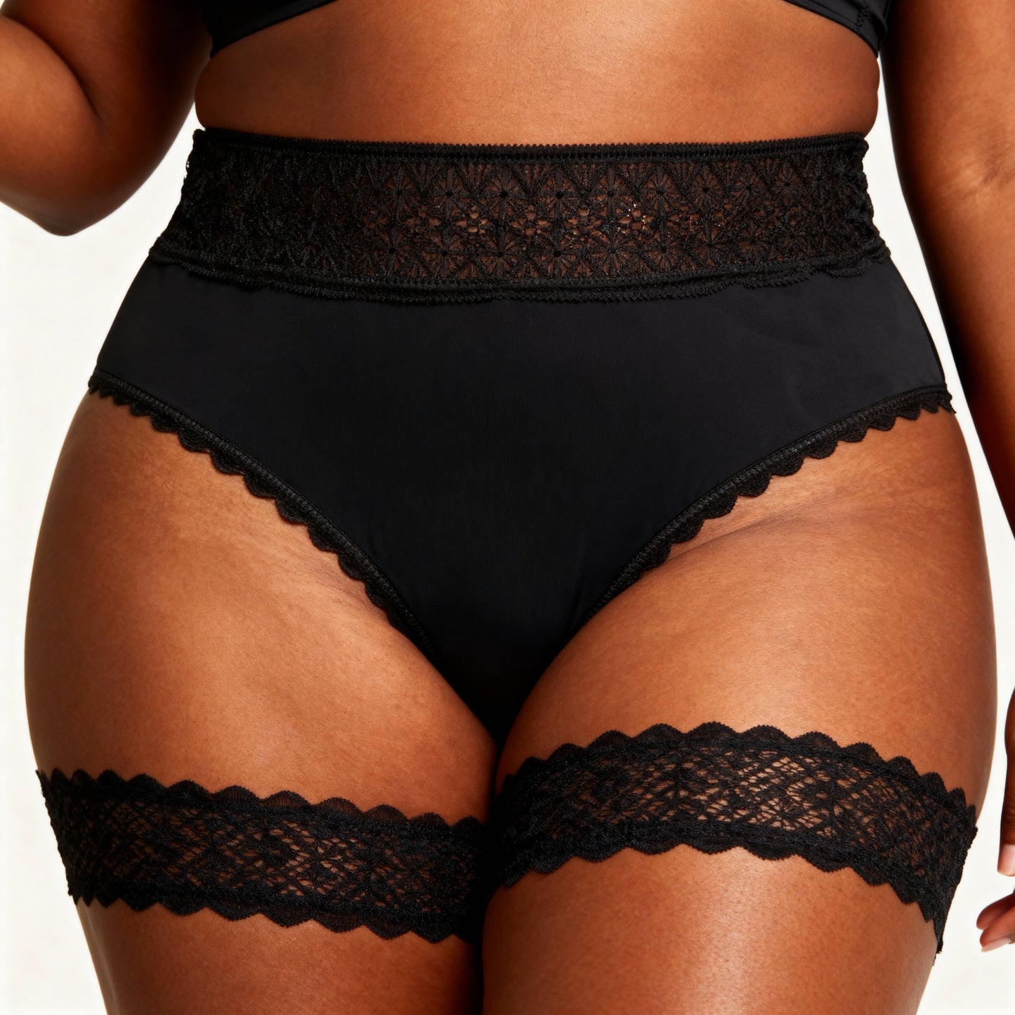 Alexis S Intimates Braguita de Control de Encaje de Tiro Bajo para Mujer – Ajuste Cómodo que Absorbe la Humedad
