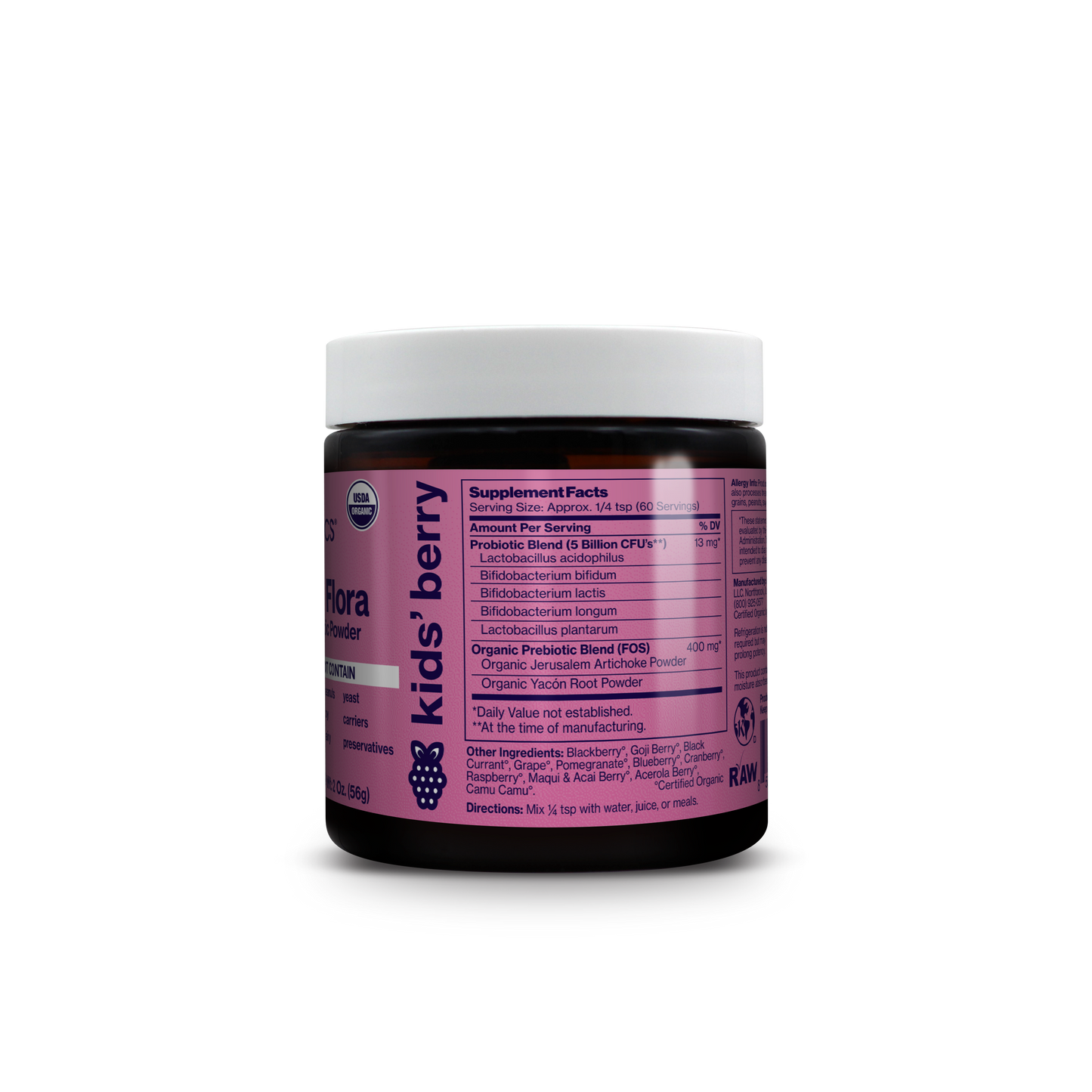 FRIENDLIER FLORA - PROBIOTIC & PREBIOTIC POWDER - Kids berry