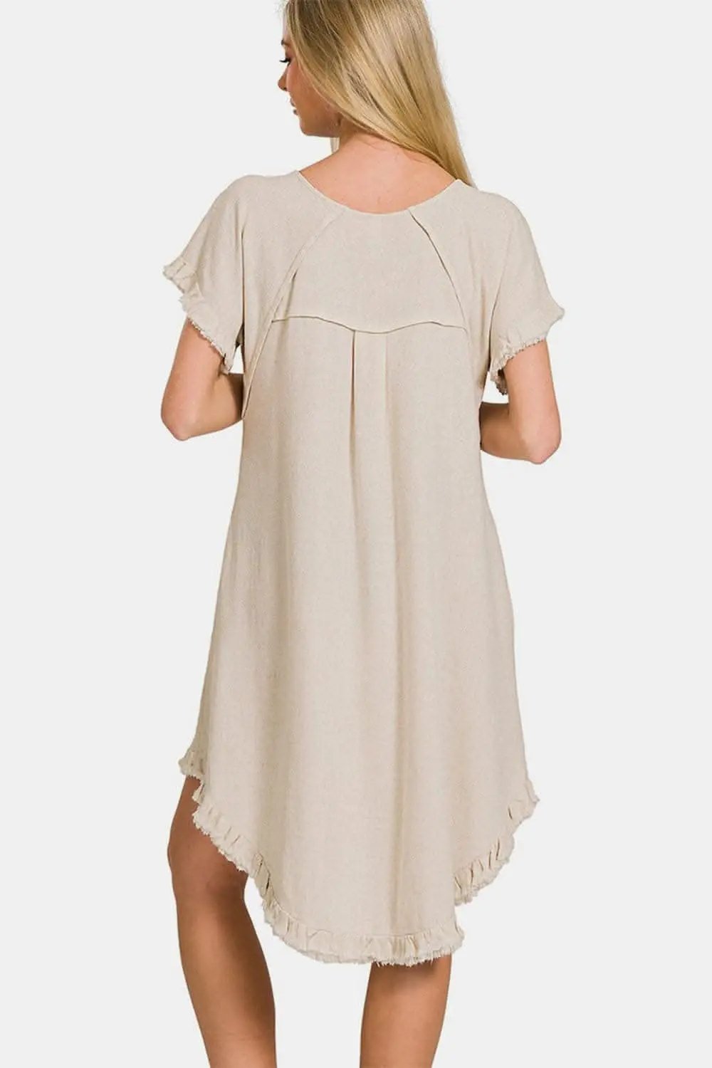 Dresses Trendsi Fringe High-Low Dress with Pockets for Effortless