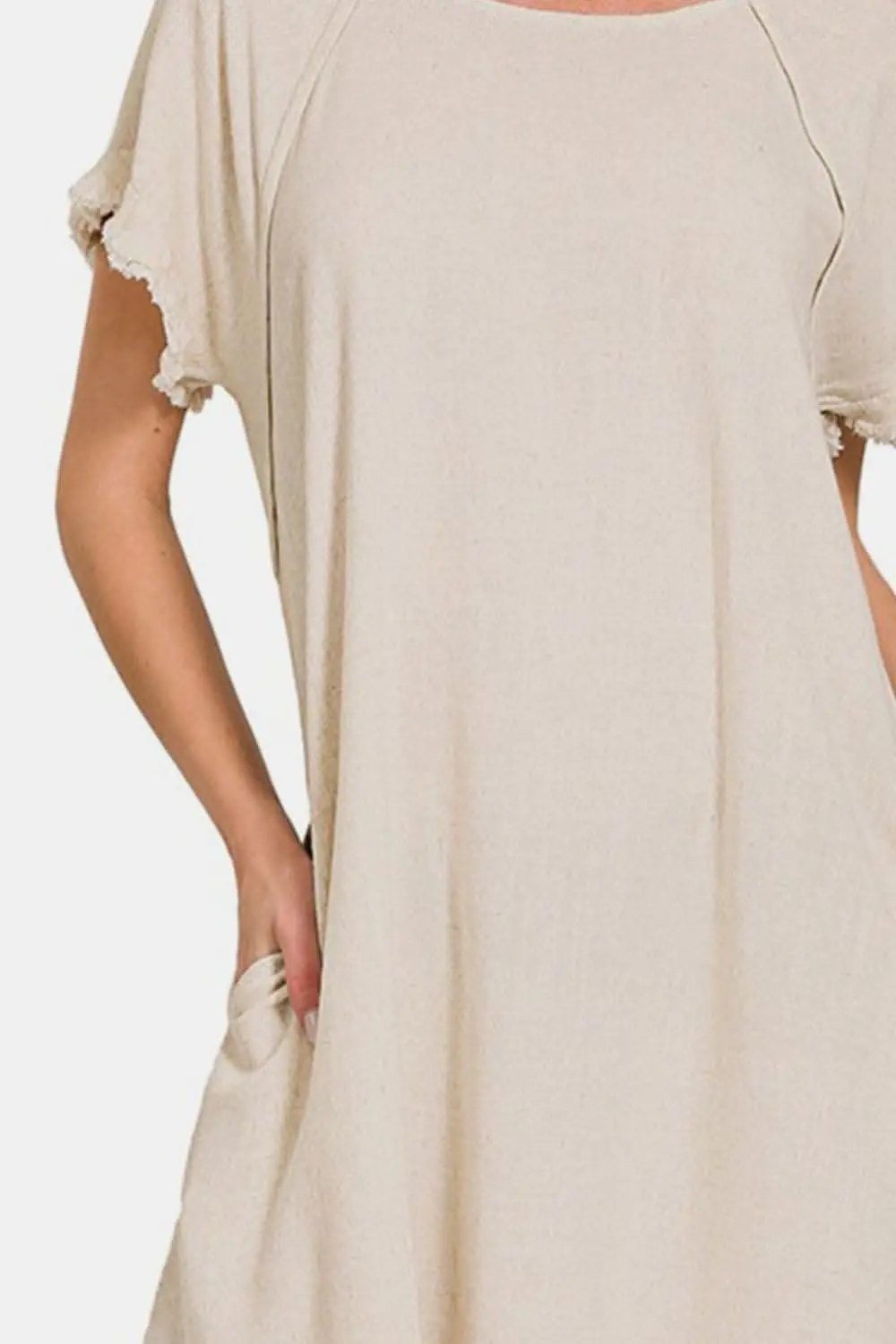 Dresses Trendsi Fringe High-Low Dress with Pockets for Effortless