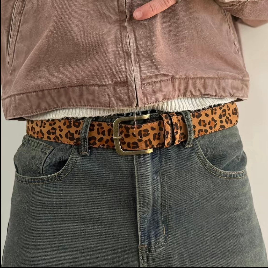 Cheetah print belt