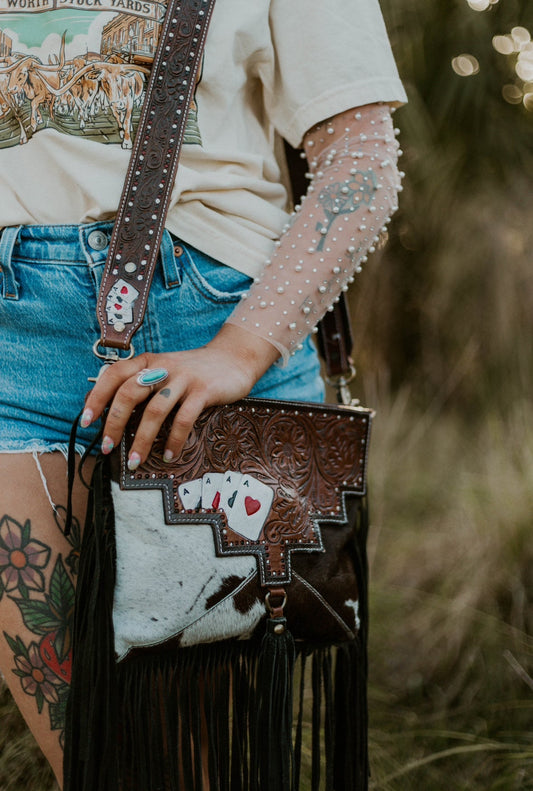 Ace Cowhide & Tooled Crossbody