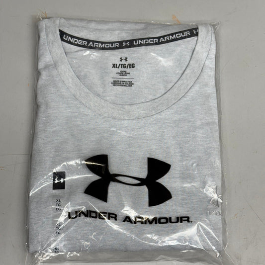 UNDER ARMOUR Men's UA Logo Embroidered Heavyweight Short Sleeve XL Harbor Blue-465