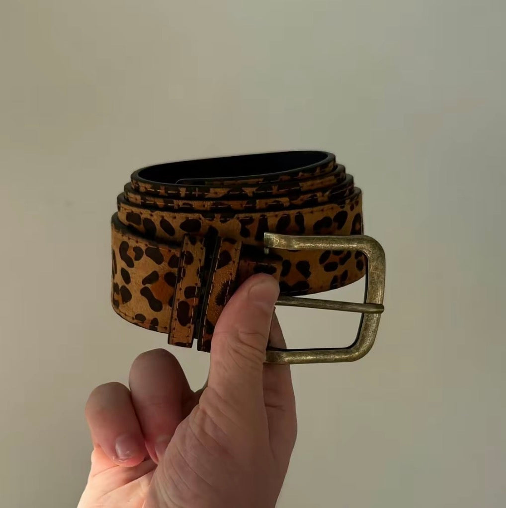 Cheetah print belt