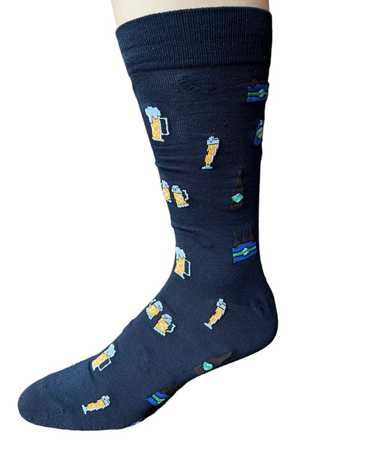 ¡Saludos! Calcetines en azul marino
