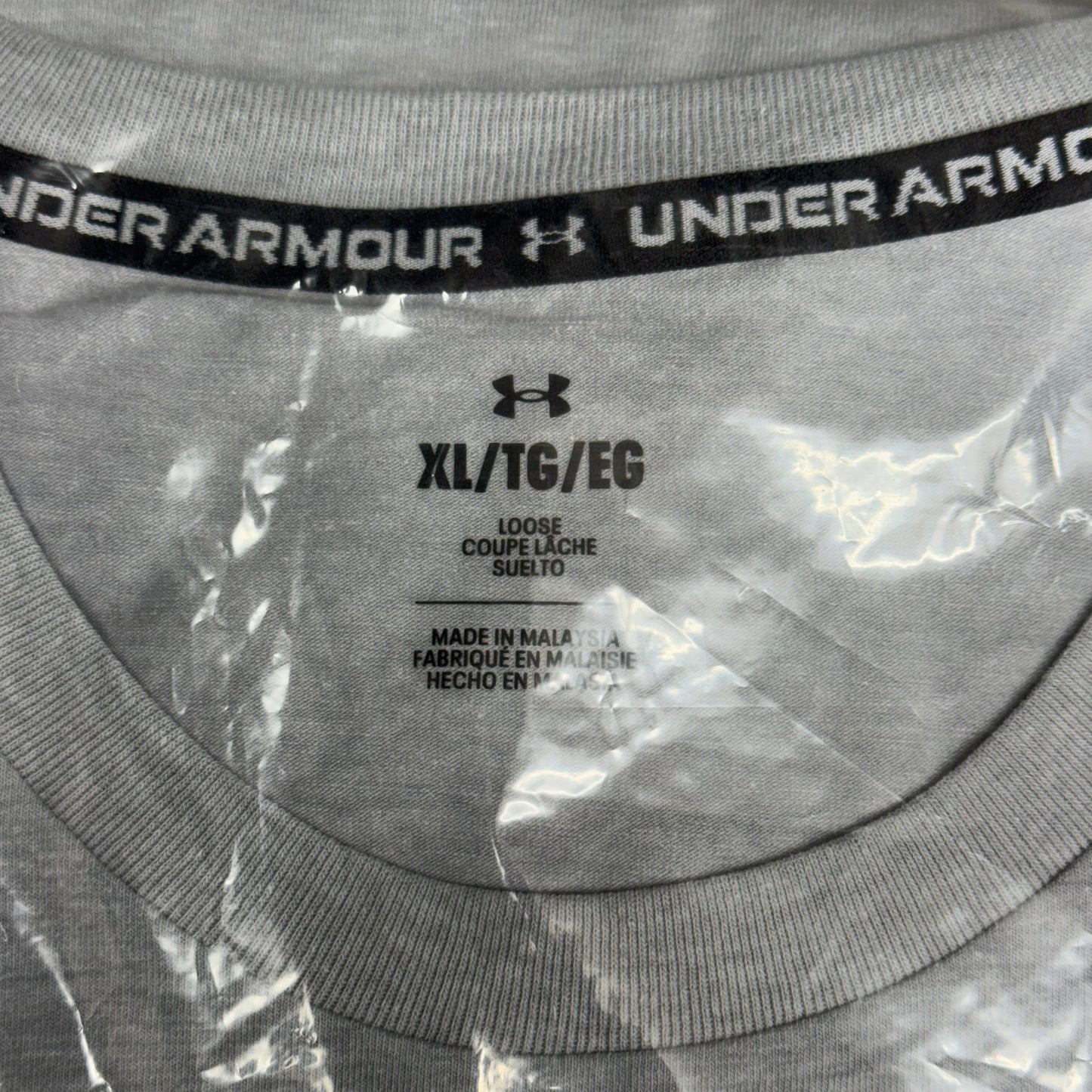 UNDER ARMOUR Men's UA Logo Embroidered Heavyweight Short Sleeve XL Harbor Blue-465