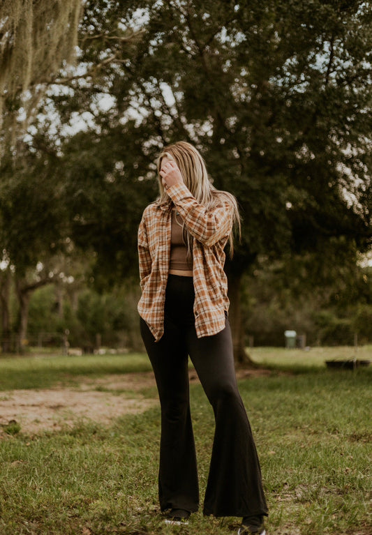 Pantalones acampanados de elastano de Lanley
