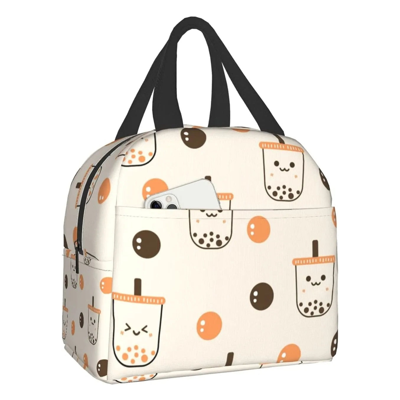Bolsa Térmica para Almuerzo con Estampado de Boba Tea