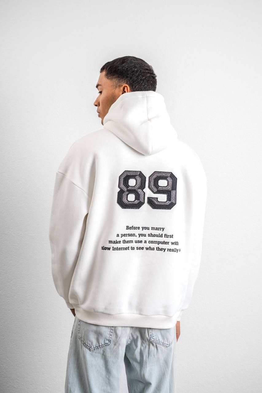 Sudadera con capucha y gráfico divertido de "89" con cita humorística