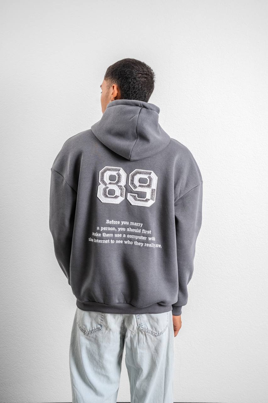Sudadera con capucha y gráfico divertido de "89" con cita humorística