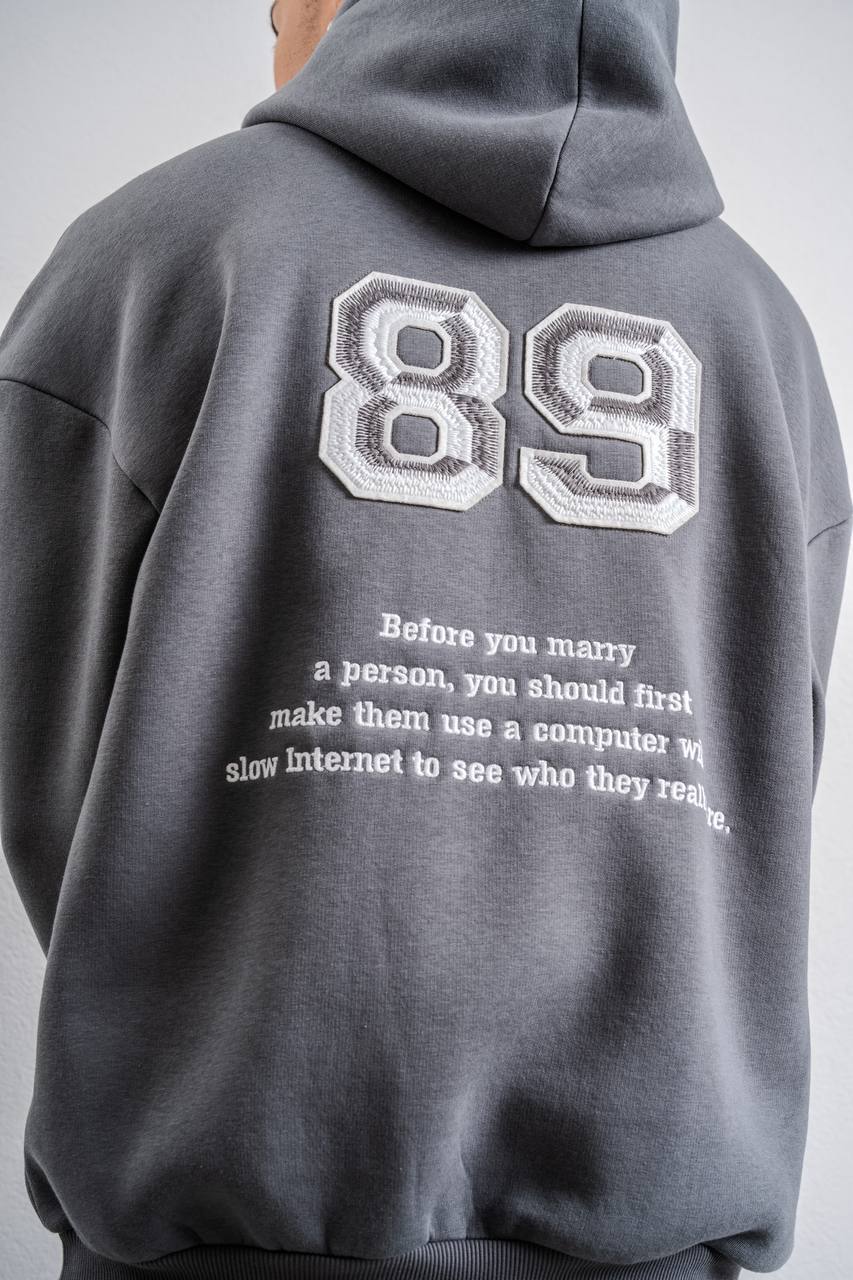 Sudadera con capucha y gráfico divertido de "89" con cita humorística