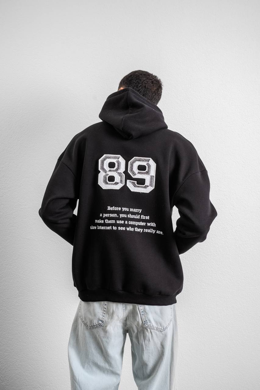 Sudadera con capucha y gráfico divertido de "89" con cita humorística
