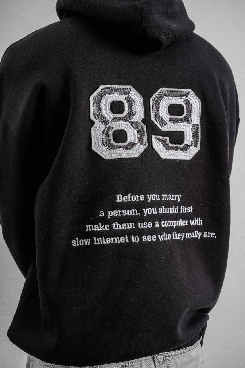 Sudadera con capucha y gráfico divertido de "89" con cita humorística