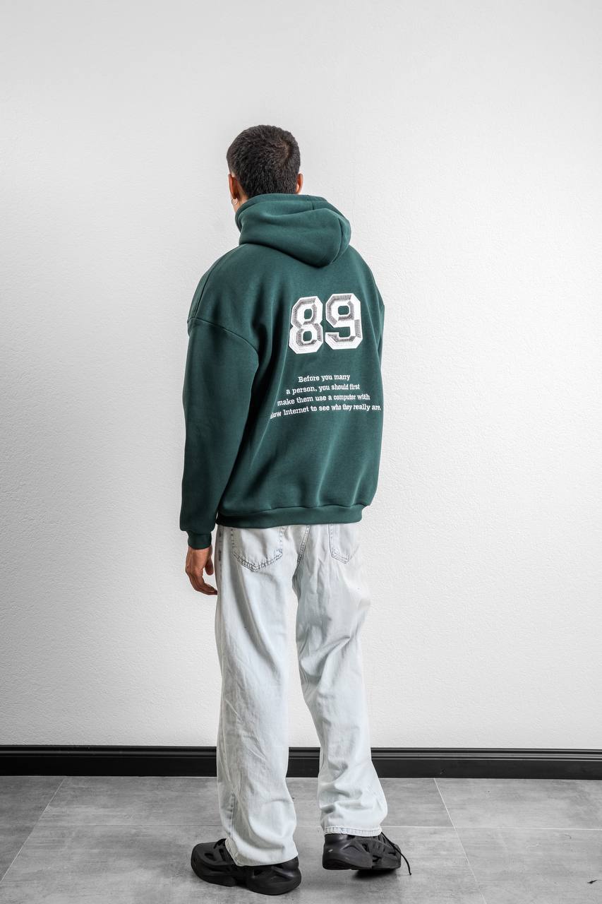 Sudadera con capucha y gráfico divertido de "89" con cita humorística