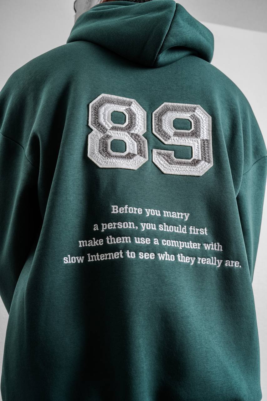 Sudadera con capucha y gráfico divertido de "89" con cita humorística