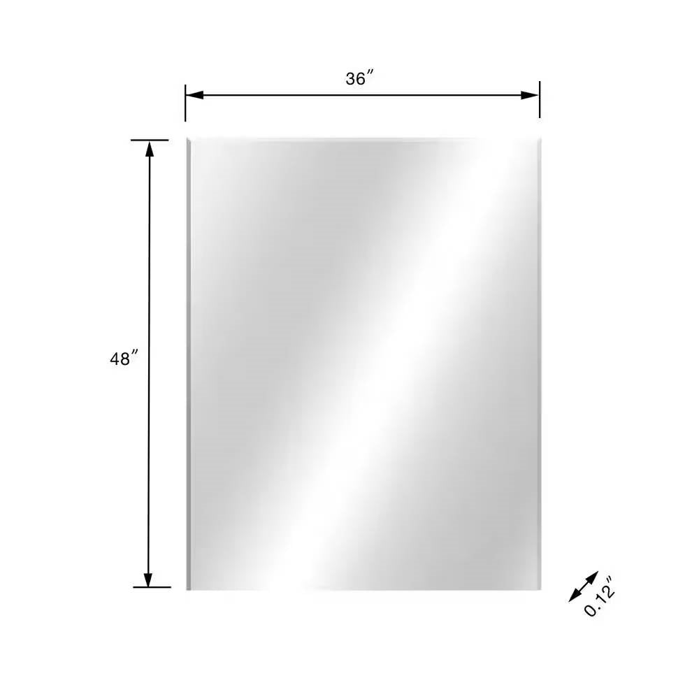 Espejo de baño de montaje empotrado de 36 x 30 pulgadas - Se cuelga vertical u horizontalmente