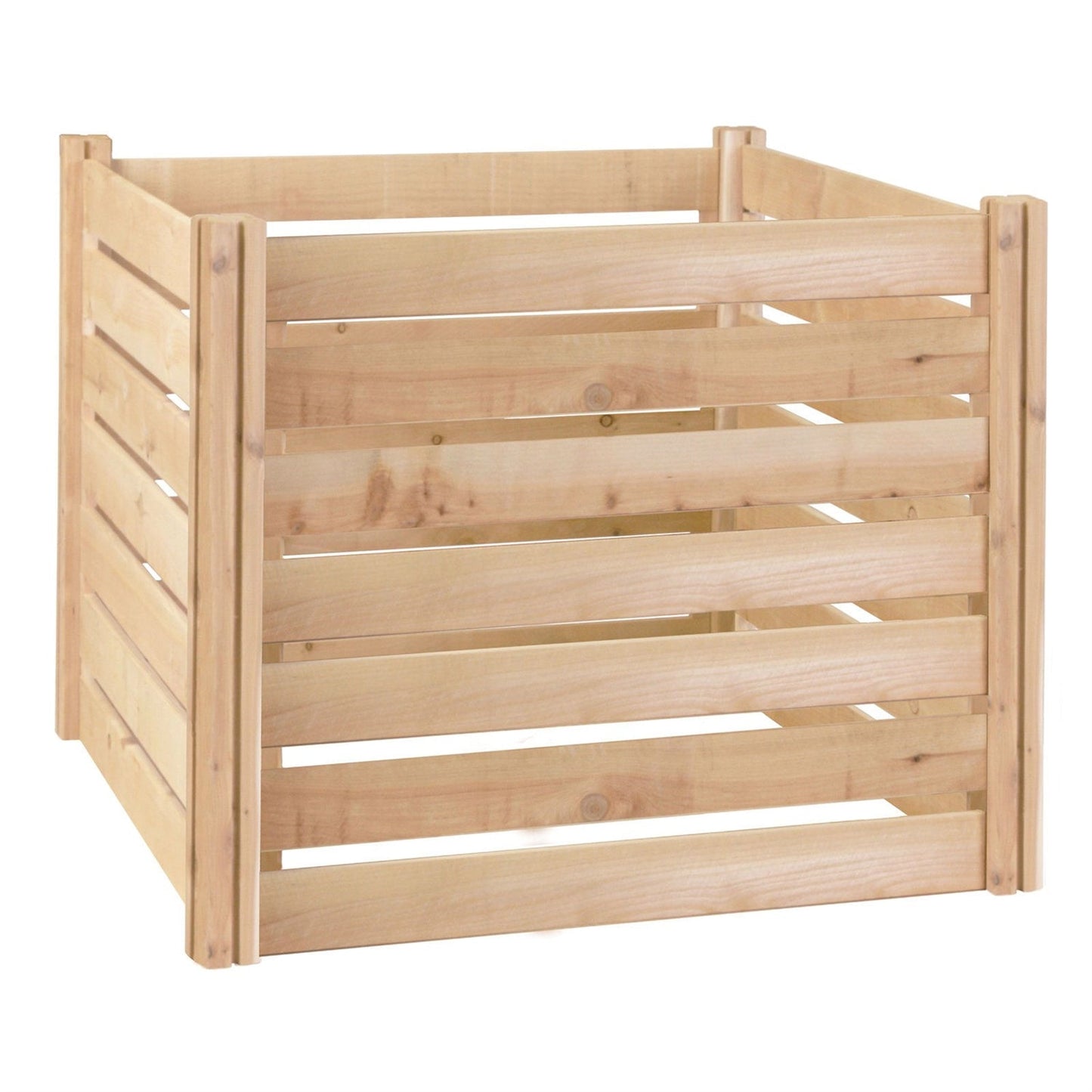 Compostador exterior de madera de cedro ecológico de 658 litros