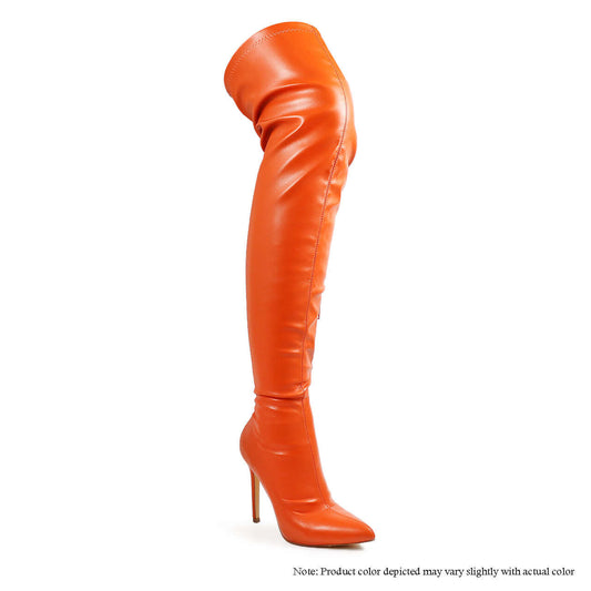 Gisele - Naranja PU {Pedir 1/2 Talla Más Grande}