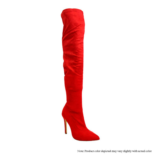 Gisele - Gamuza roja ultra {Pedir 1/2 talla más grande}