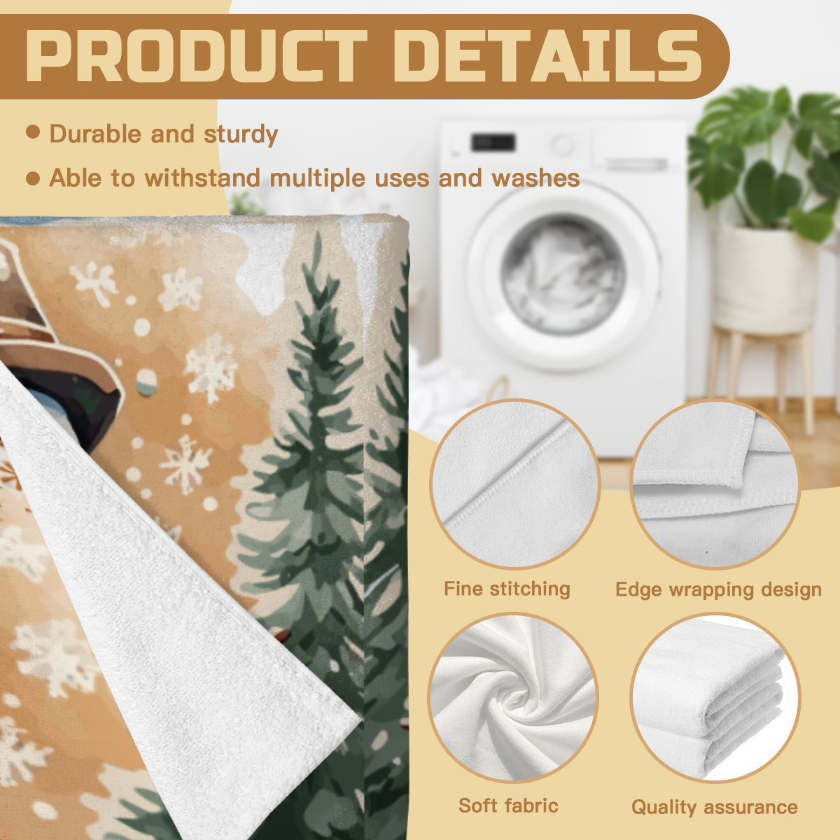 Happy Snowman Scene with Pine Trees Bath/Beach Towel