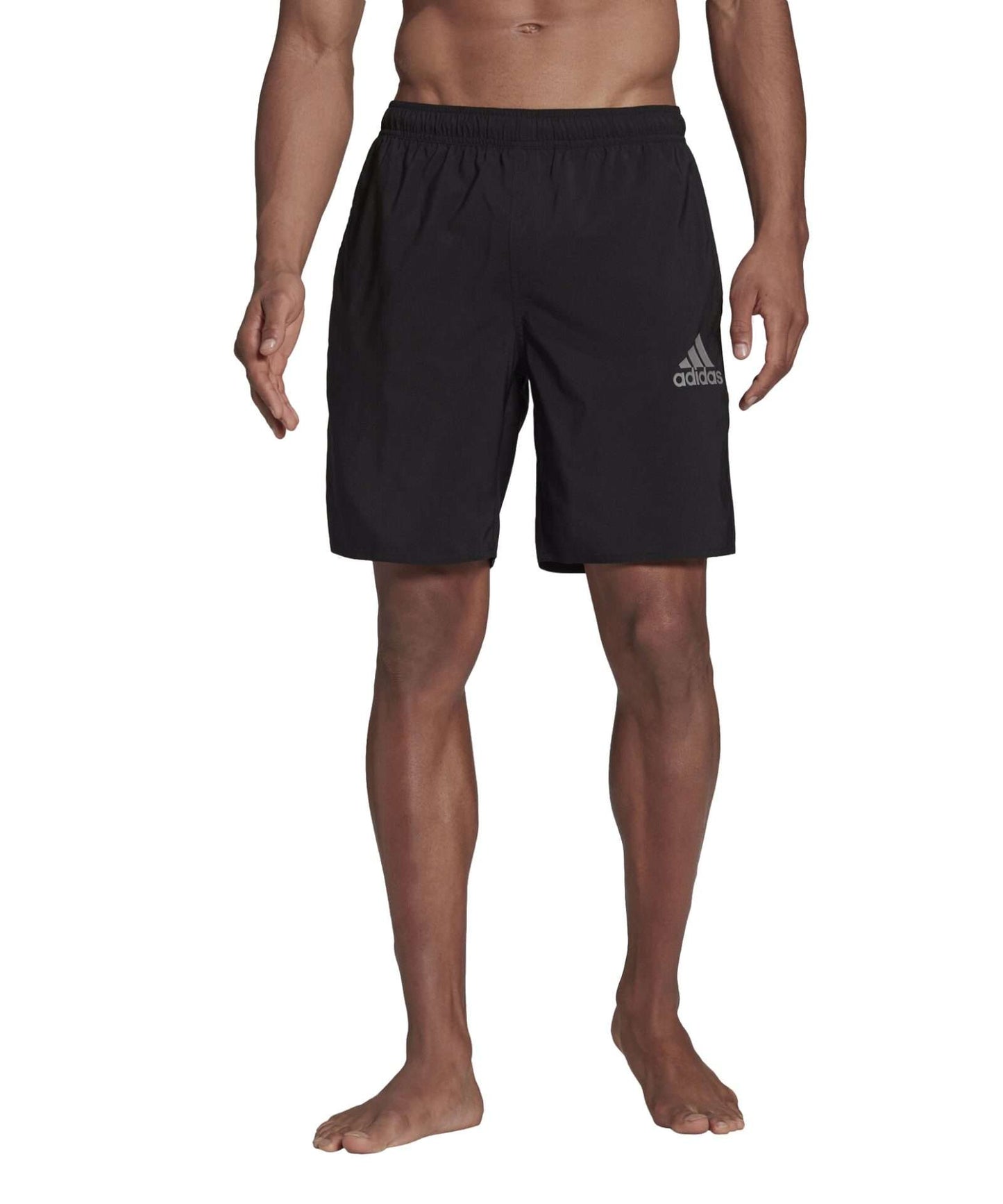 adidas Men's Solid Classic Length Swim Short - BLACK/GREY THREE