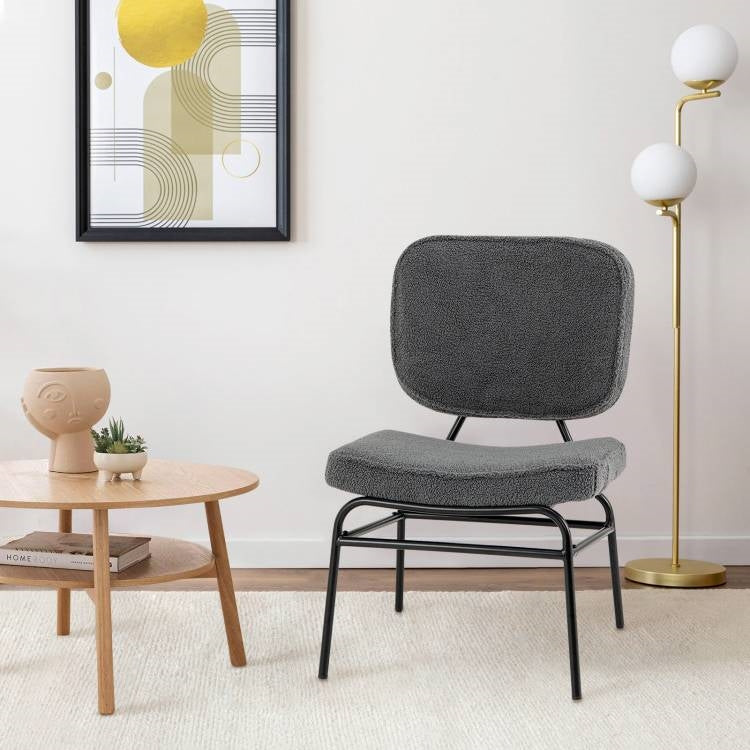 Sillón auxiliar ergonómico moderno acolchado gris tapizado