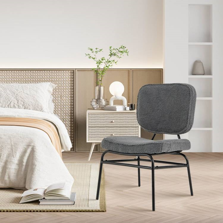 Sillón auxiliar ergonómico moderno acolchado gris tapizado