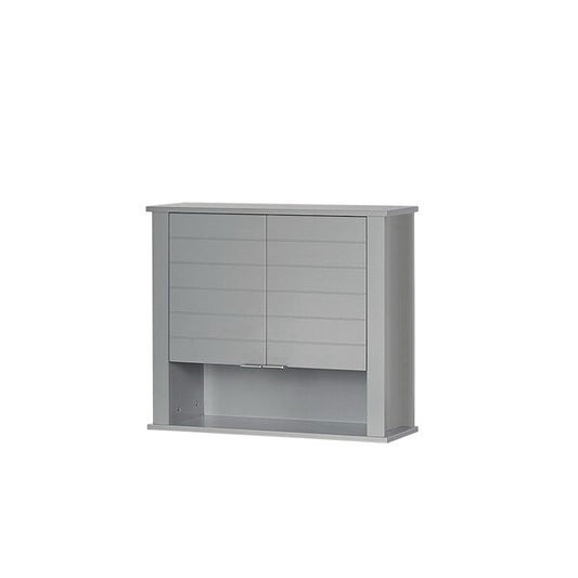 Gabinete de almacenamiento de baño montado en la pared de 2 puertas gris