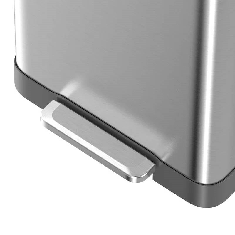 Cubo de basura de cocina de acero inoxidable resistente de 20 galones con tapa de pedal