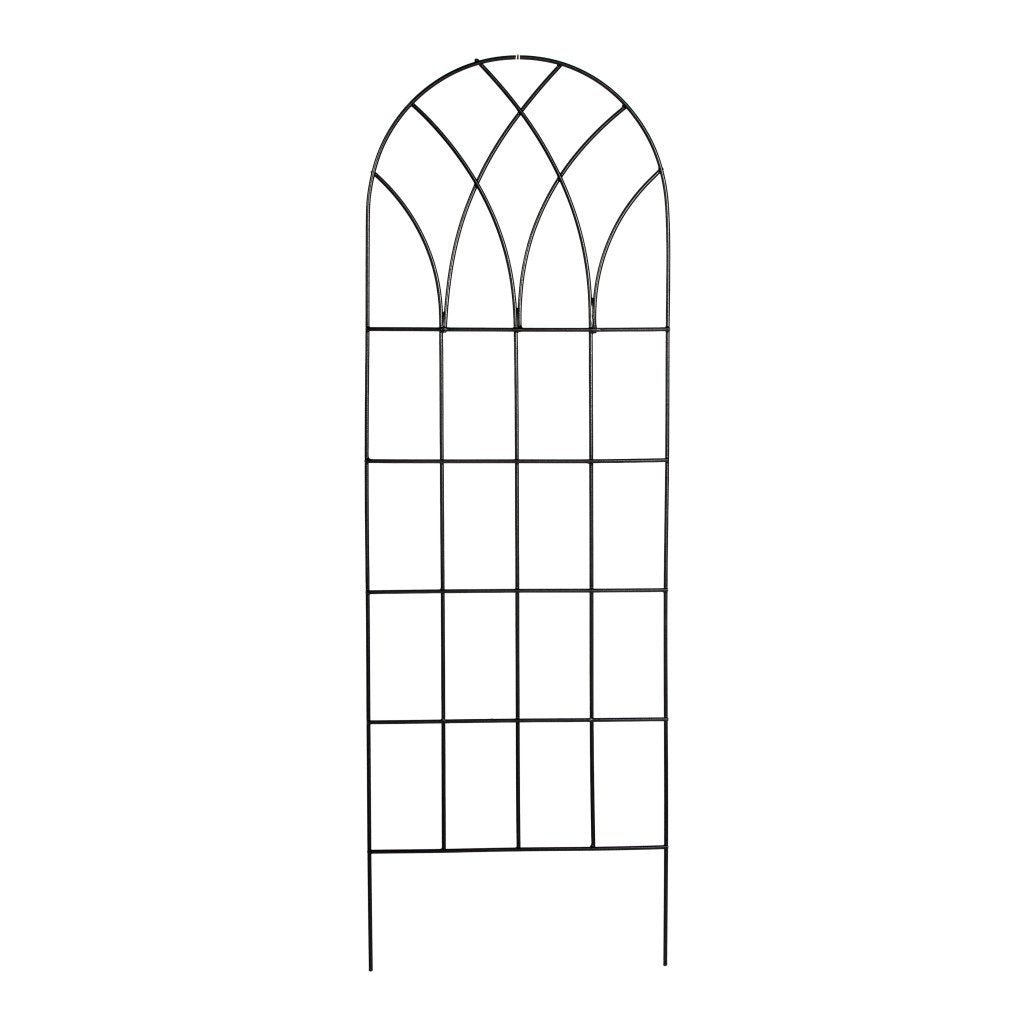 Enrejado de metal gótico de 60 pulgadas con parte superior de arco para jardín doméstico
