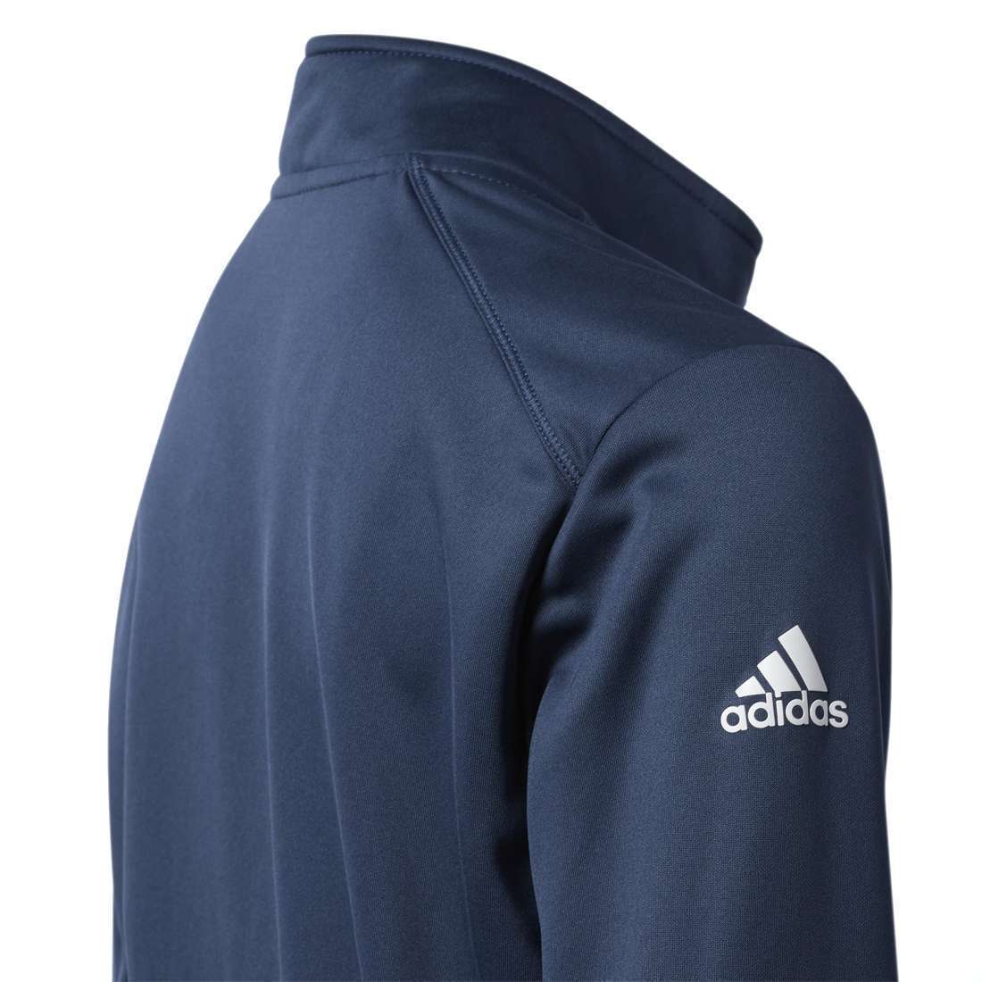 Sudadera con cremallera corta adidas Heather para niño - Azul marino