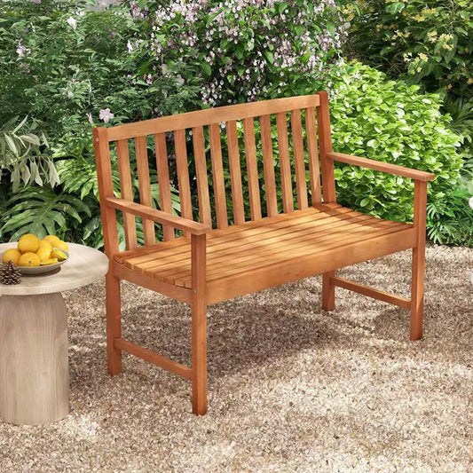 Banco de Jardín/Patio de Madera Maciza de 4 pies - 362 kg de Capacidad de Peso