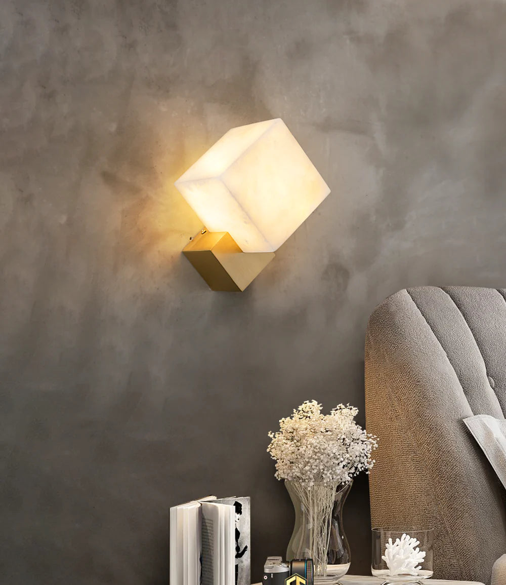 Aplique de pared Gatsby de alabastro