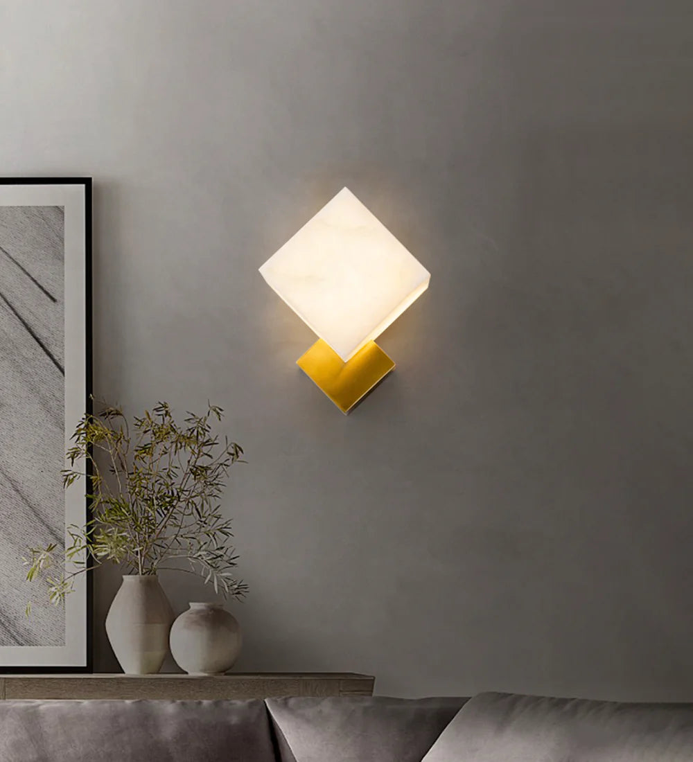 Aplique de pared Gatsby de alabastro