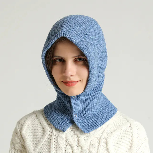 Women's Winter Knitted Cap and Warm Scarf Set