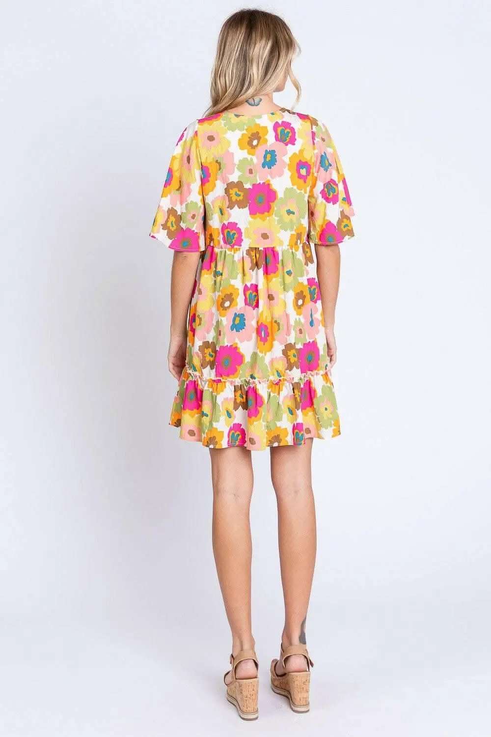 Dresses Trendsi Floral Mini Dress Women's Party V-Neck Ruffle Trim Cute Dress