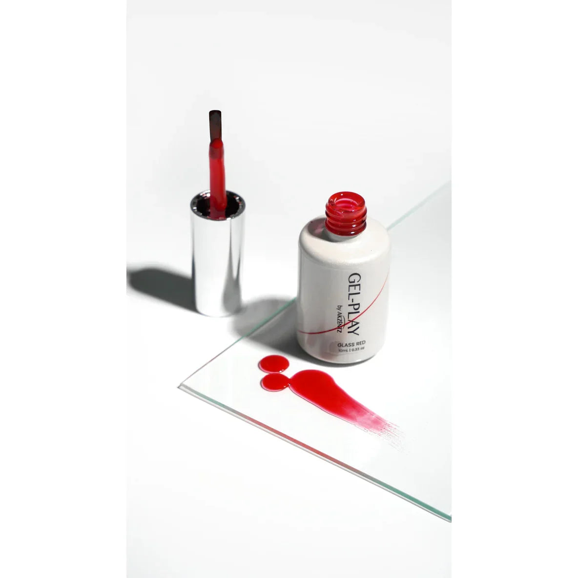 Akzentz - Gel Play Glass Red, 10ml