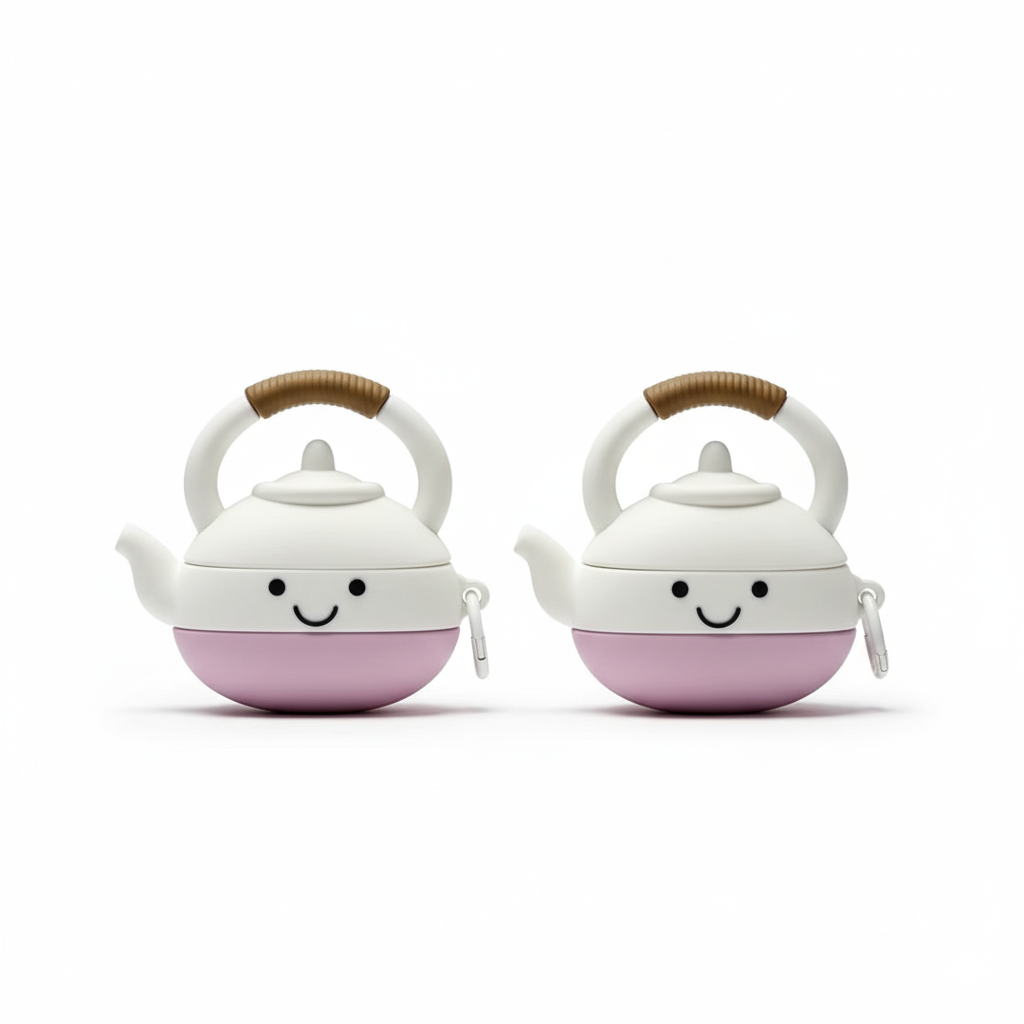 Funda de AirPods con diseño de tetera curativa y bonita
