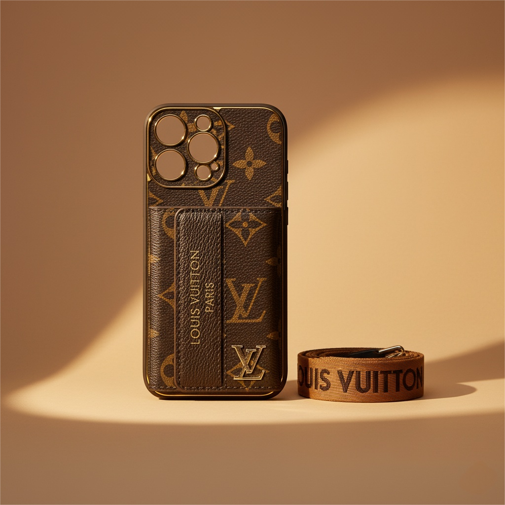 Estuche de teléfono con tarjetero de lujo, nuevo clásico