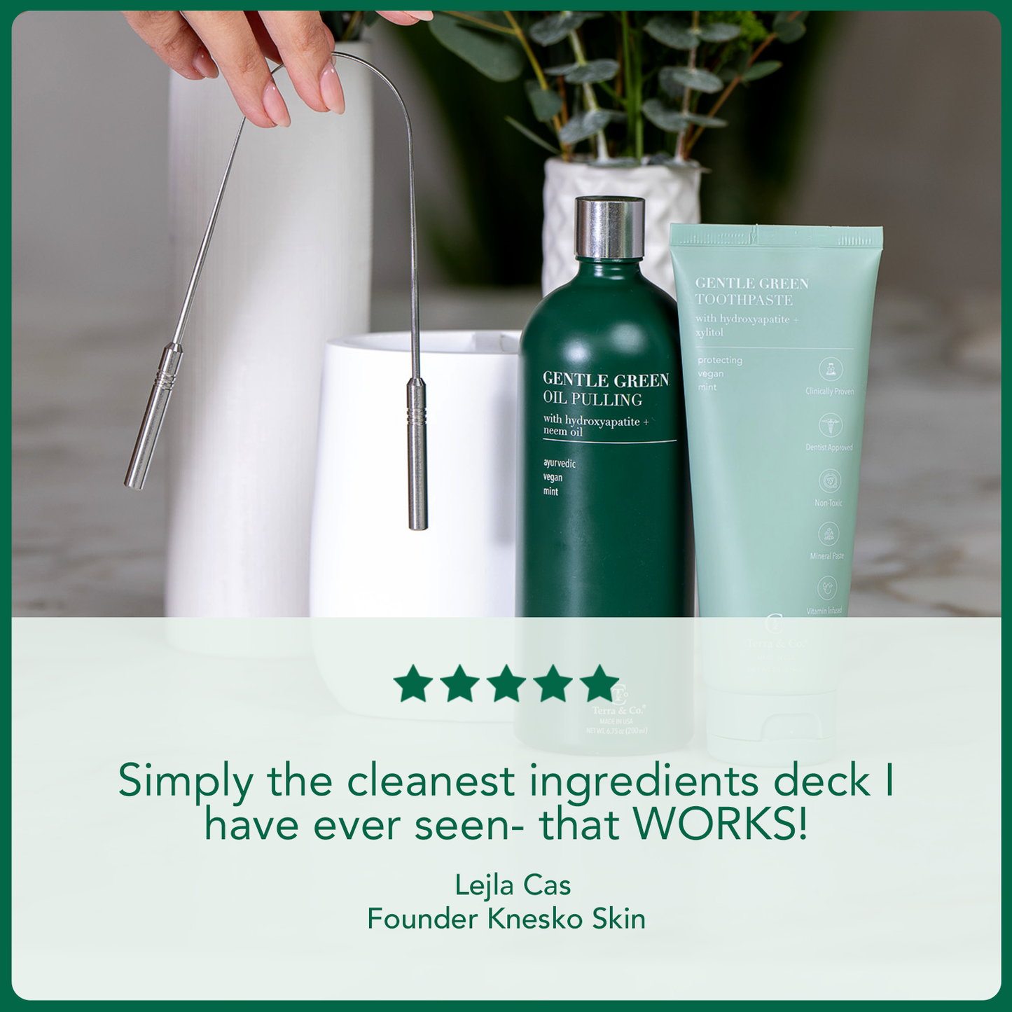 Gentle Green™ Sensitive Toothpaste with Hydroxyapatite & B12 (Fluoride-Free, Natural Enamel Support & Sensitive Teeth Relief)